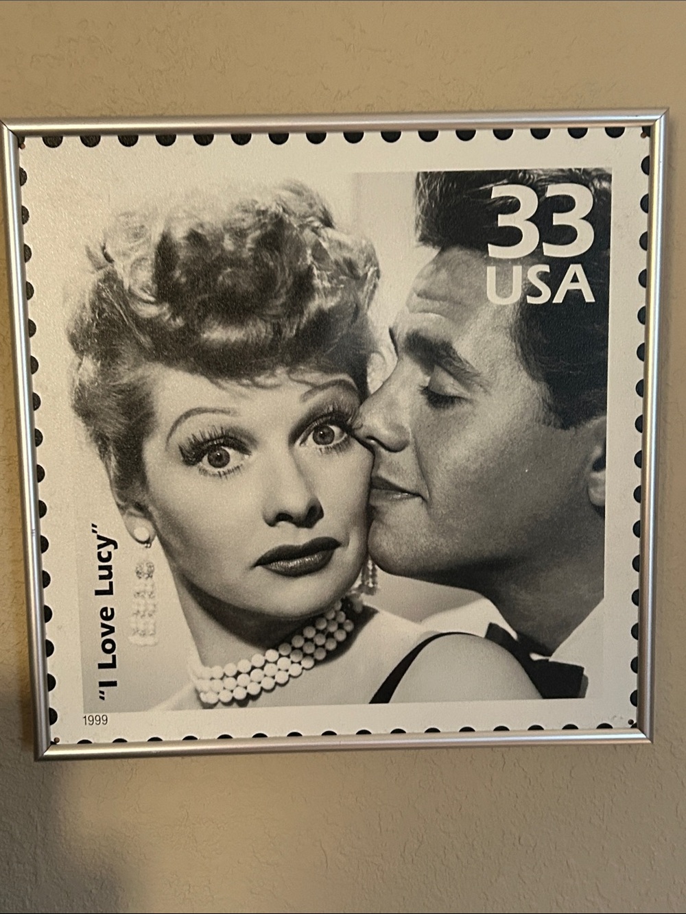 Classic Black & White Stamp Art Wall Print - Vintage